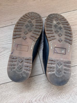 Zapatos colegial de piel náuticos azul marino