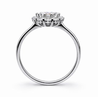 Anello Fiore Moissanite 1 Ct Certificato