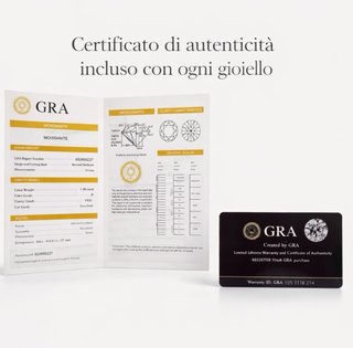 Anello Fiore Moissanite 1 Ct Certificato