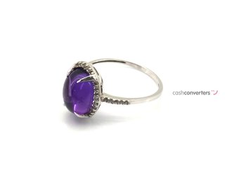 sortija oro 18k con piedra con diamante