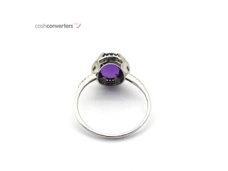 sortija oro 18k con piedra con diamante