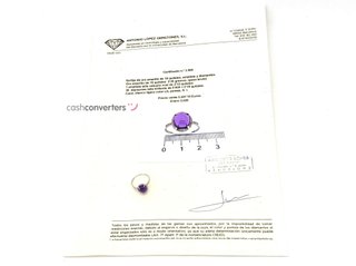 sortija oro 18k con piedra con diamante