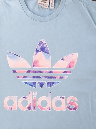 Camiseta Adidas Originals Trefoil Azul Floral