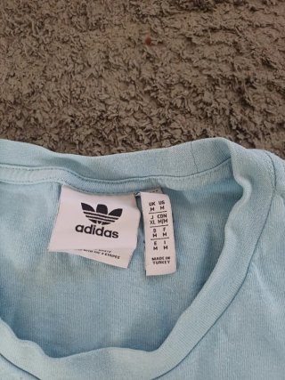Camiseta Adidas Originals Trefoil Azul Floral