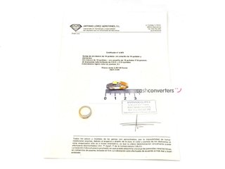 sortija oro 18k con piedra con diamante