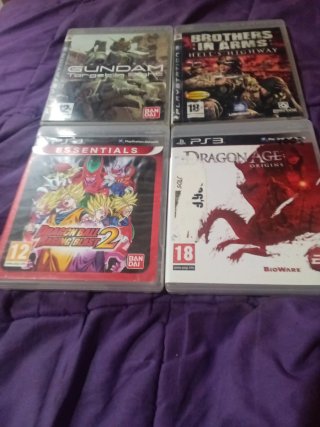 Lote 4 Videojuegos PS3: Gundam, Brothers in Arms,