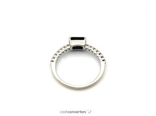 sortija oro 18k con piedra con diamante