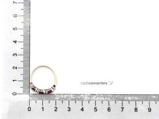 anillo oro 18k con piedra con diamante,rubi t. 16 (17,84 mm)