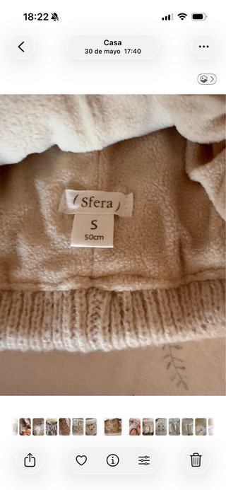 Lote gorro y bufanda beige niñas talla s y talla m