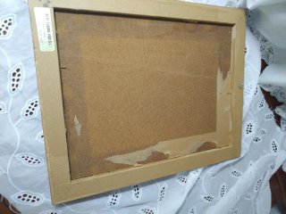 Bordado antiguo mujer con cesta