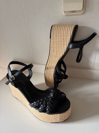 Sandalias cuña piel Zendra Talla 41