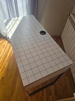 Escritorio Ikea Blanco y Negro