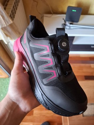 Scarpe da sicurezza donna nere e rosa
