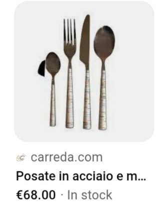 Servizio posate metallo manico colorato