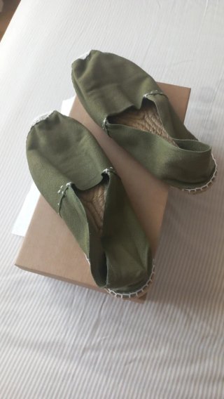 Zapatillas de esparto verde