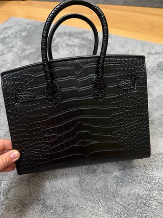 Bolso H Negro Cocodrilo