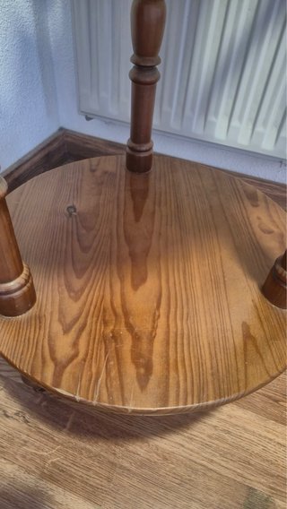 Palanganero clásico madera, espejo y palangana