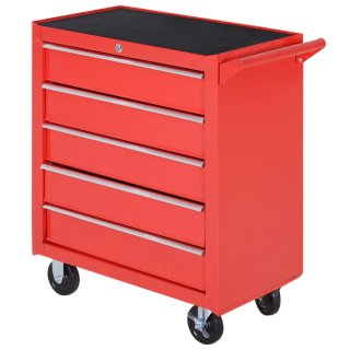 Carro Taller Rojo con Ruedas