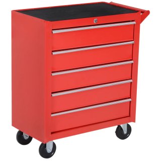 Carro Taller Rojo con Ruedas