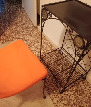 Mobile toilette trucco in ferro battuto