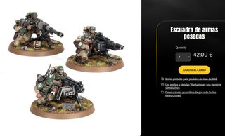 Escuadra de armas pesadas Cadia W40k