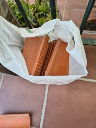 Teja cerámica terracota