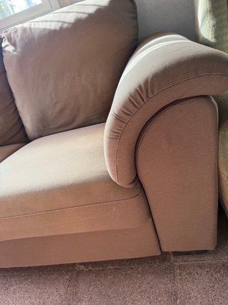 Sofá 2 plazas 180cm beige tela