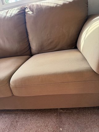 Sofá 2 plazas 180cm beige tela