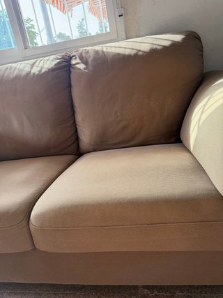 Sofá 2 plazas 180cm beige tela
