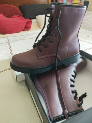 Botines de mujer color burdeos talla 39