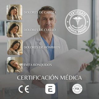 Almohada Cervical INDESMED Viscoelástica Premium