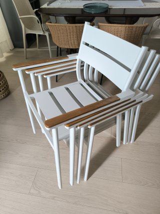 4 Sillas Metal y Madera