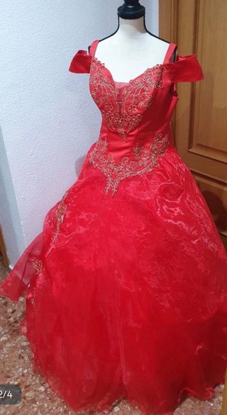 Vestido de novia o fíesta rojo