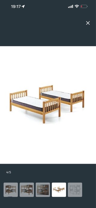 2 Camas que se convierten en litera. Madera maciza