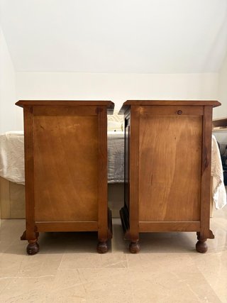 Pareja Mesitas Noche Madera Maciza Clásicas