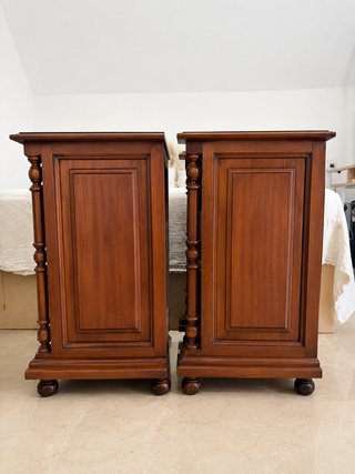 Pareja Mesitas Noche Madera Maciza Clásicas