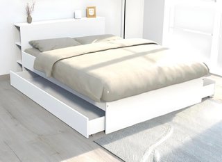 Estructura cama con cabecero y cajones + Somier