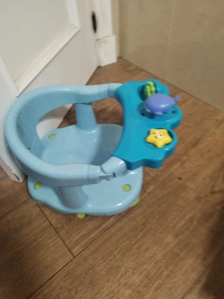 Adaptador de baño azul para bebé