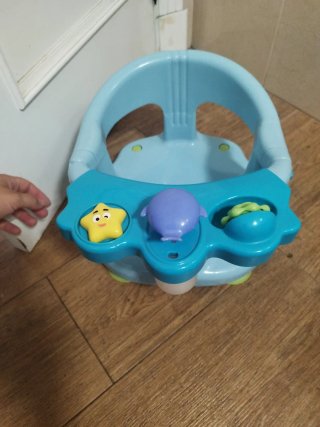 Adaptador de baño azul para bebé