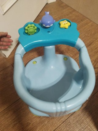 Adaptador de baño azul para bebé