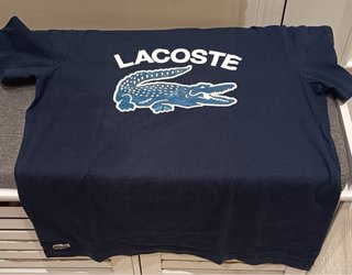 Camiseta Lacoste Azul con Cocodrilo