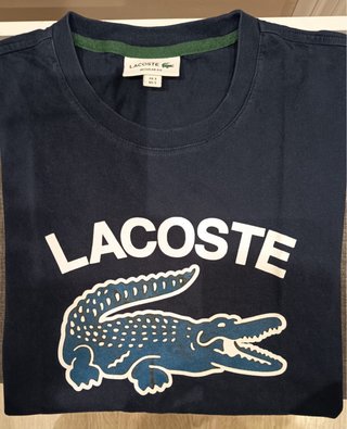 Camiseta Lacoste Azul con Cocodrilo