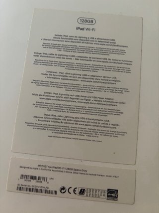 iPad 5ª Gen 128GB Wi-Fi Space Gray + Caja