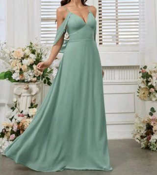 Vestido de fiesta verde