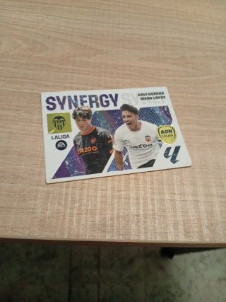Cromos fútbol Synergy Javi Guerra y Diego López