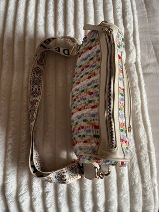 Bolso bandolera tejido multicolor