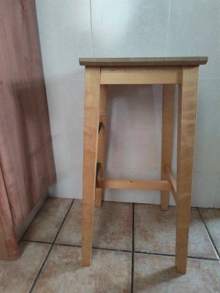 Taburete Alto Madera y Metal