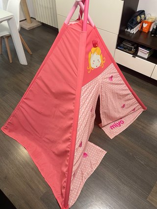 Tipi Miyo madera rosa y estampado princesa