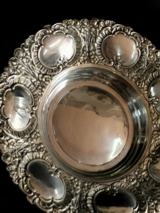 Bandeja antigua de metal plateado Orbisa MTL, 70's