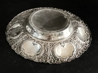 Bandeja antigua de metal plateado Orbisa MTL, 70's
